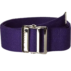 Prestige-Medical-Cotton-Gait-Belt-with-Metal-Buckle-Purple