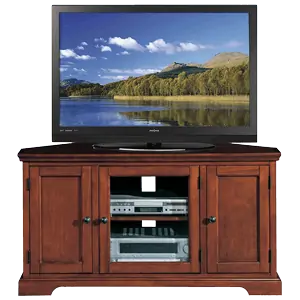  Leick-Riley-Holliday-Westwood-Corner-TV-Stand-with-Storage,-46-Inch,-Brown-Cherry