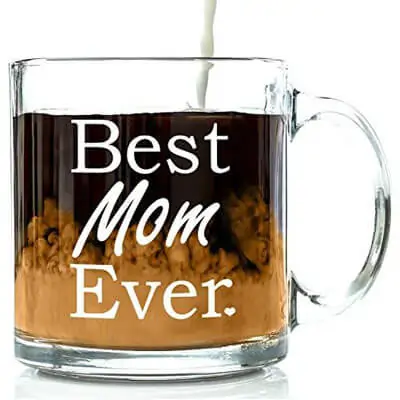 Best Mom Ever Glass Coffee Mug 13 oz
