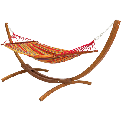 Best Choice Products Outdoor Curved Arc Wooden Hammock Stand