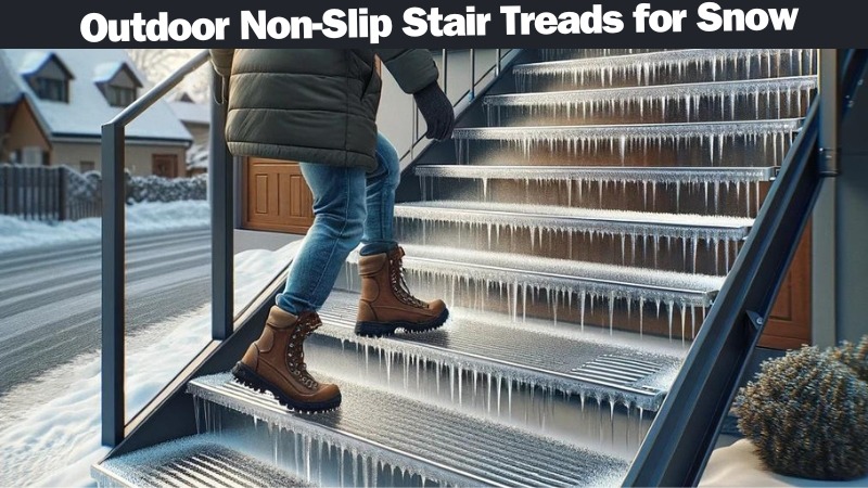 Outdoor Non-Slip Stair Treads for Snow